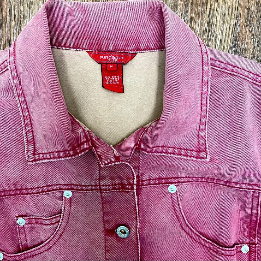 Sundance jean jacket dusty rose size Med